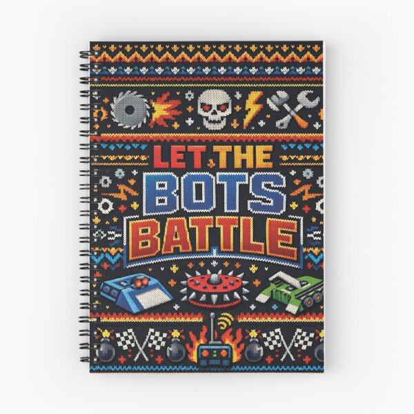 Item preview, Let the Bots Battle – Exciting robot competition in a Fair Isle knitting pattern designed and sold by Mauswohn.