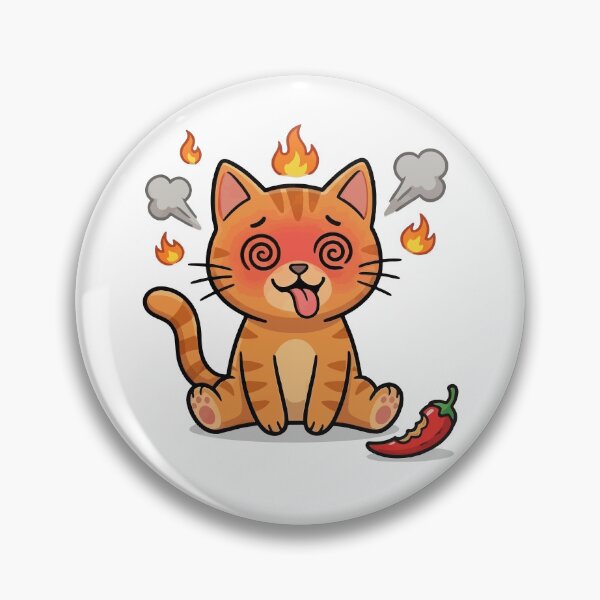 Item preview, Spicy Orange Cat Burning Reaction designed and sold by VisioraCreative.