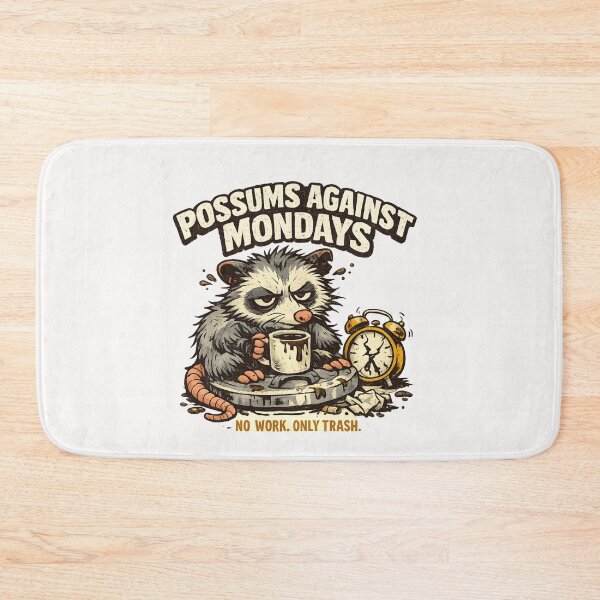 Item preview, Possums Against Mondays No Work Only Trash Funny Opossum Coffee Anti Work designed and sold by Pawsome Quotes.