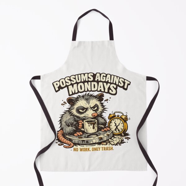 Item preview, Possums Against Mondays No Work Only Trash Funny Opossum Coffee Anti Work designed and sold by Pawsome Quotes.