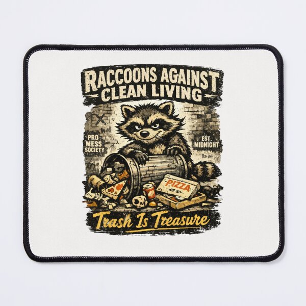 Item preview, Raccoons Against Clean Living Pro Mess Society Trash Is Treasure Funny Raccoon Lover designed and sold by Pawsome Quotes.