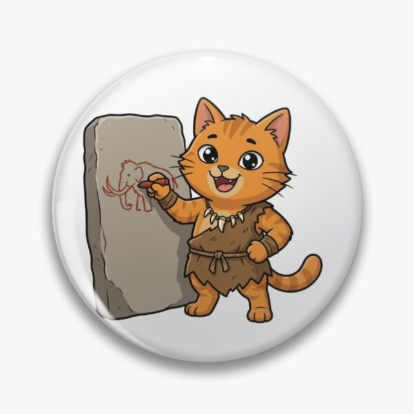 Artikelvorschau, Prähistorische orangefarbene Katzenfelsenmalerei entworfen und verkauft von VisioraCreative.