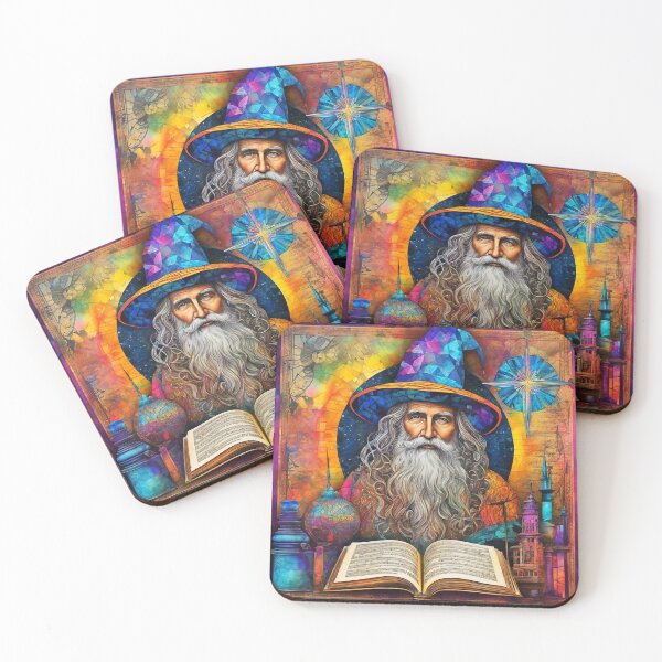 Item preview, Fantasy Wizard With Ancient Book Of Magic Spells designed and sold by DEC02.