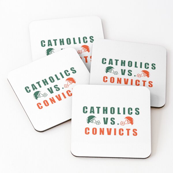 Item preview, Catholics Vs. Convicts Retro Distressed Style 1988 Football Game designed and sold by jimfarrepo.