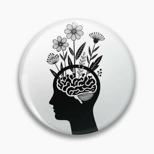 Item preview, Growth Mindset - Floral Human Brain Art designed and sold by SoloviiShop.