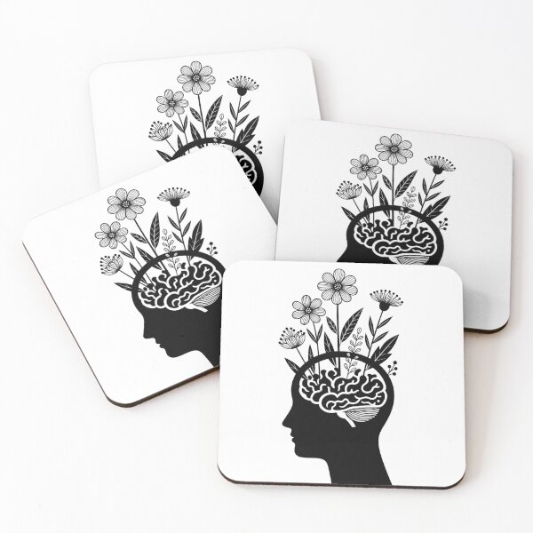 Item preview, Growth Mindset - Floral Human Brain Art designed and sold by SoloviiShop.