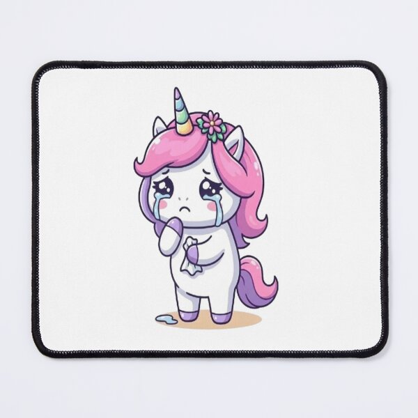 Item preview, Kawaii Sad Crying Unicorn designed and sold by Ella_Sketch.