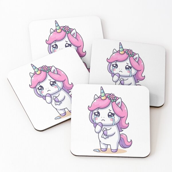 Item preview, Kawaii Sad Crying Unicorn designed and sold by Ella_Sketch.