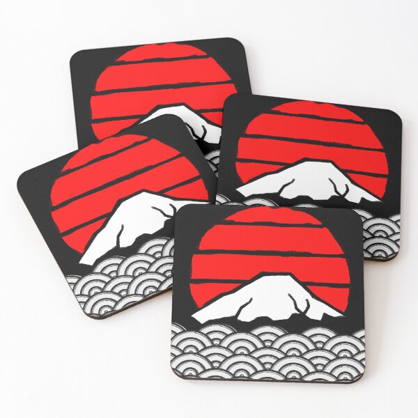 Item preview, Fuji HiNoMaru Waves White DarkBG designed and sold by LindenmannArts.