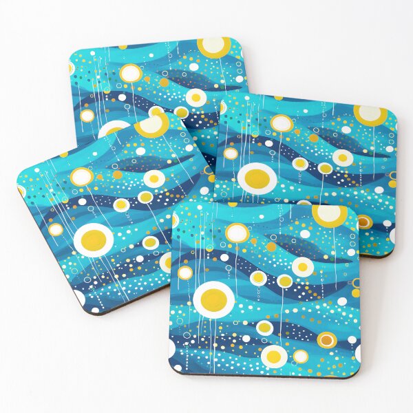 Item preview, Cool Abstract Designs In Blue, Aqua, And Yellow   designed and sold by DEC02.