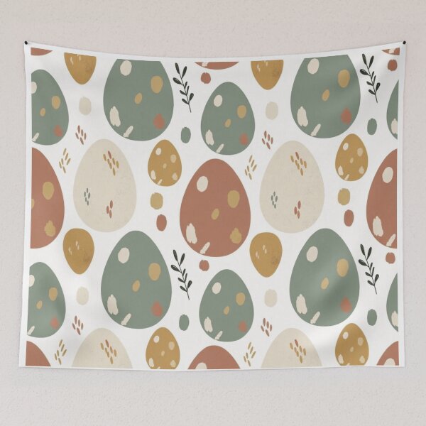 Item preview, Minimalist Boho Easter Egg Pattern – Modern Pastel Aesthetic designed and sold by PixelVibe782.