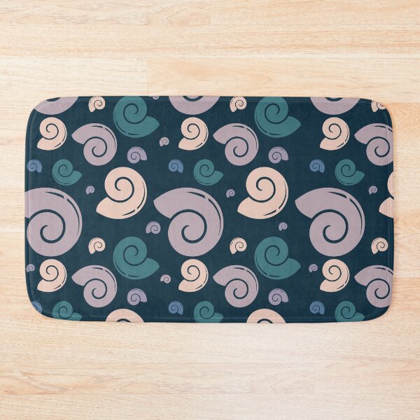 Item preview, Seamless Seashell Pattern on Deep Blue Background designed and sold by Pevkay97.