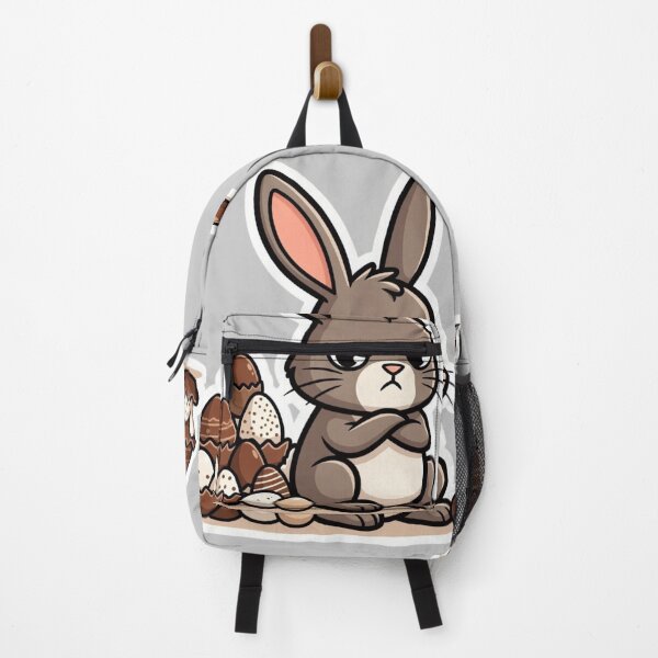Item preview, Grumpy Easter Bunny with Chocolate Eggs – Funny Easter Cartoon designed and sold by PixelVibe782.