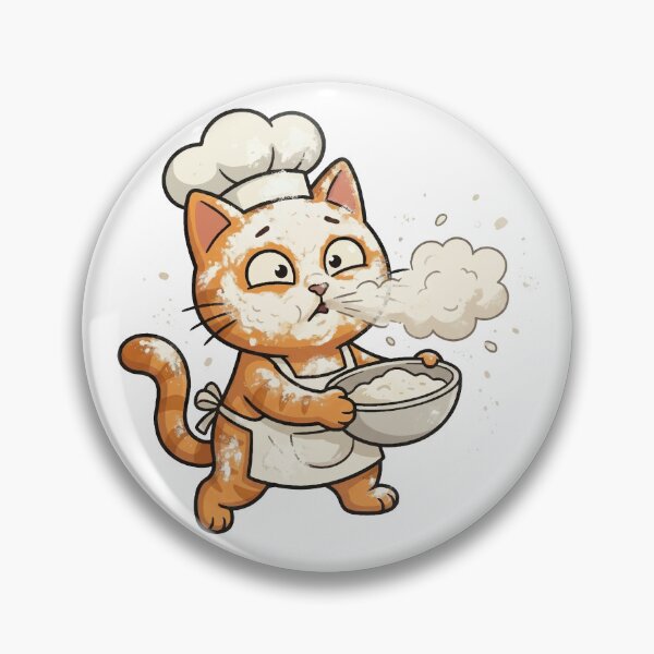 Item preview, Messy Orange Cat Baking in Kitchen designed and sold by VisioraCreative.