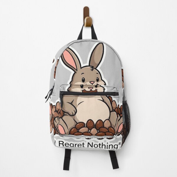 Item preview, Funny Easter Bunny “I Regret Nothing” – Chocolate Lover Cartoon designed and sold by PixelVibe782.