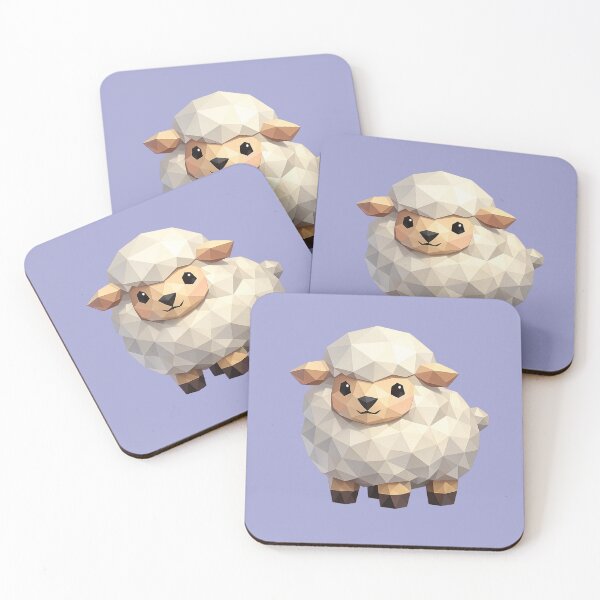Item preview, Cute Low Poly Geometric Sheep Illustration designed and sold by AndreBarnard.