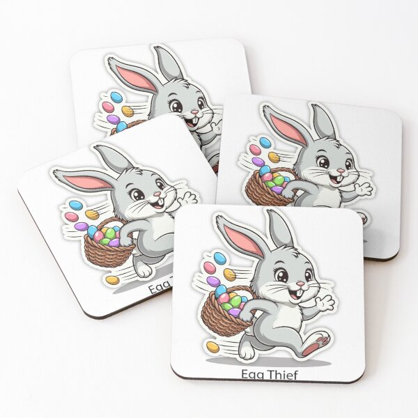 Item preview, Sneaky Easter Bunny “Egg Thief” – Funny Cartoon Bunny designed and sold by PixelVibe782.