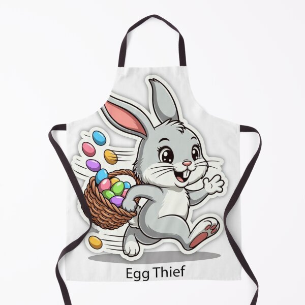 Item preview, Sneaky Easter Bunny “Egg Thief” – Funny Cartoon Bunny designed and sold by PixelVibe782.