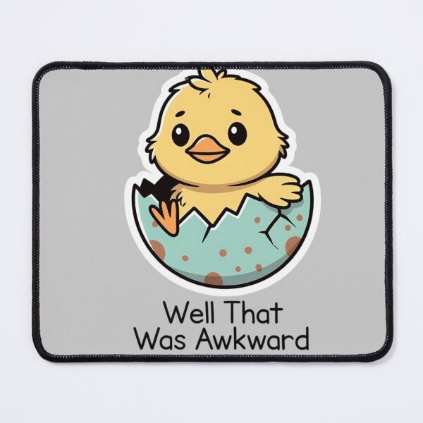 Item preview, Funny Easter Chick “Well That Was Awkward” – Cute Cartoon Chick designed and sold by PixelVibe782.