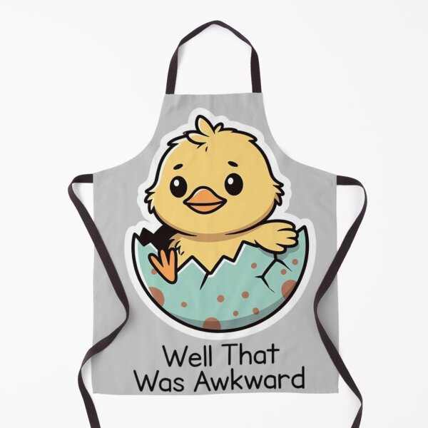 Item preview, Funny Easter Chick “Well That Was Awkward” – Cute Cartoon Chick designed and sold by PixelVibe782.