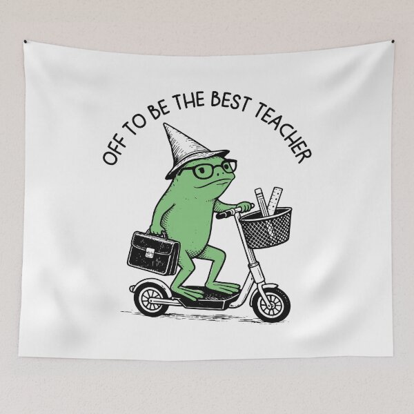 Item preview, Off to Be the Best Teacher Funny Meme Frog Teacher Life Gift, Educator Humor, Classroom Staff Apparel, Frog Lover Teacher Design, Teacher Appreciation designed and sold by gunaone-design.