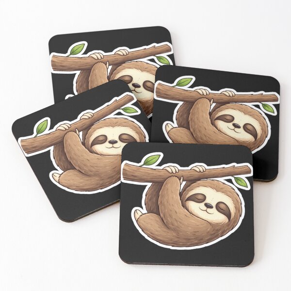 Item preview, Lazy Sloth Funny Cartoon designed and sold by LazyMoodStudio.