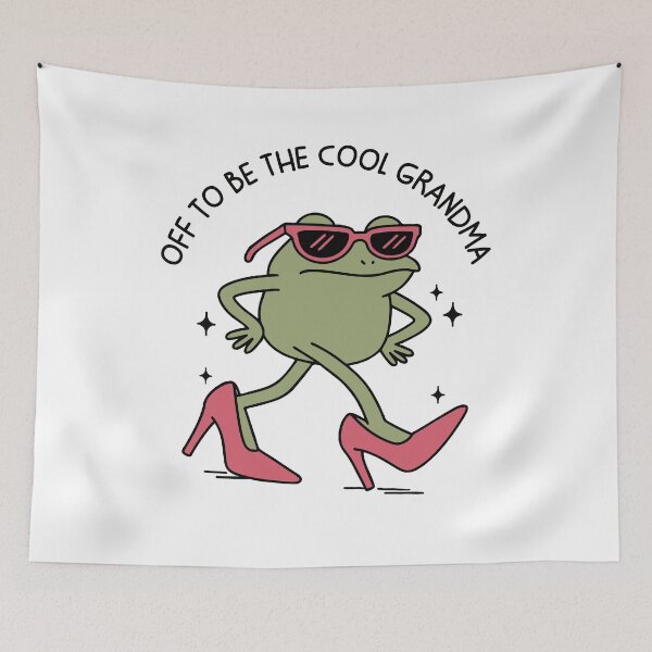 Item preview, Off to Be the Cool Grandma Funny Frog Meme Gift, Grandparent Humor, Frog Lover Grandma Shirt, Quirky Meme Grandma Design, Funny Granny Apparel designed and sold by gunaone-design.