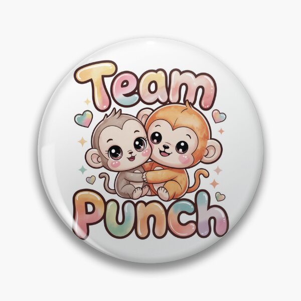 Item preview, Team Punch – Kawaii Watercolor Grey & Orange Baby Monkey Duo Tee | BFF Shirt designed and sold by DarylWelsh2024.