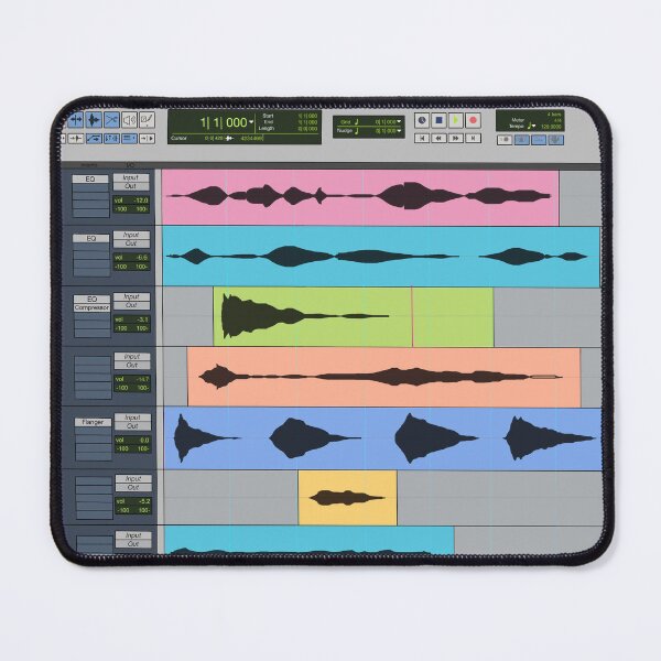 Item preview, Digital Audio Workstation Screen Modern Music Recording Studio Illustration designed and sold by blueversion.