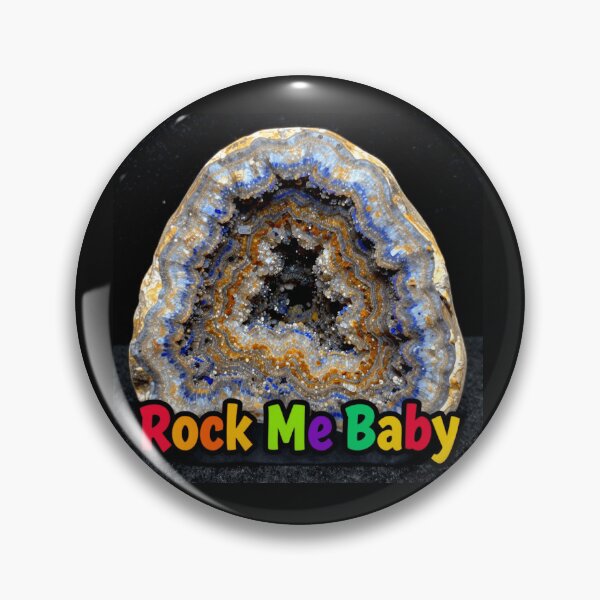 Item preview, rock me baby geode colorful typographic geological design designed and sold by SmashingDeals.