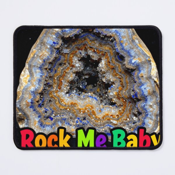 Item preview, rock me baby geode colorful typographic geological design designed and sold by SmashingDeals.