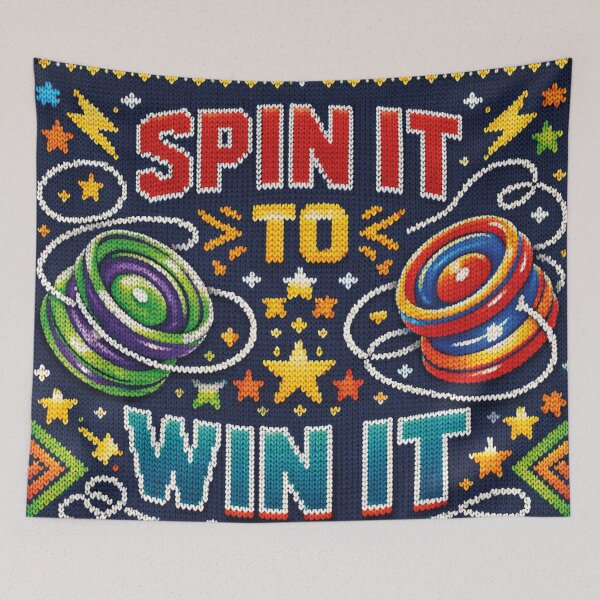 Item preview, Spin It To Win It – Colorful Yo-Yo Trick Design in Fair Isle Knitting Pattern designed and sold by Mauswohn.