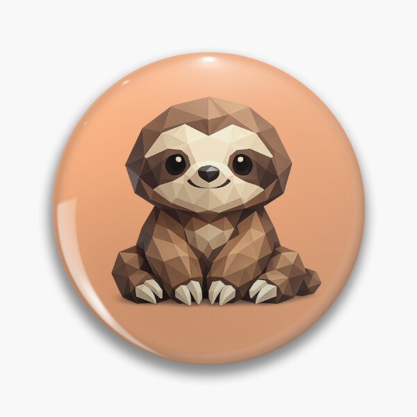 Item preview, Cute Low Poly Geometric Sloth Illustration designed and sold by AndreBarnard.