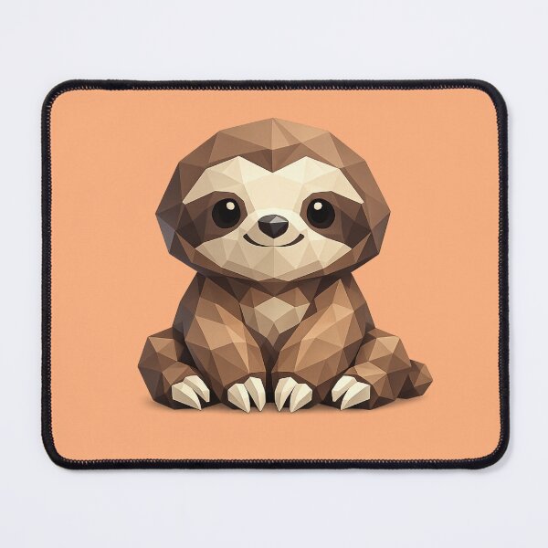 Item preview, Cute Low Poly Geometric Sloth Illustration designed and sold by AndreBarnard.