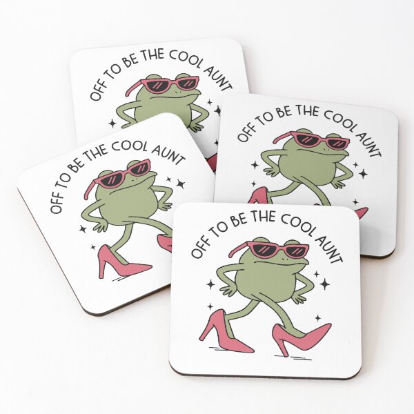 Item preview, Off to Be the Cool Aunt Pregnancy Reveal for Sister Funny Frog Future Aunt Baby Announcement Gift designed and sold by gunaone-design.