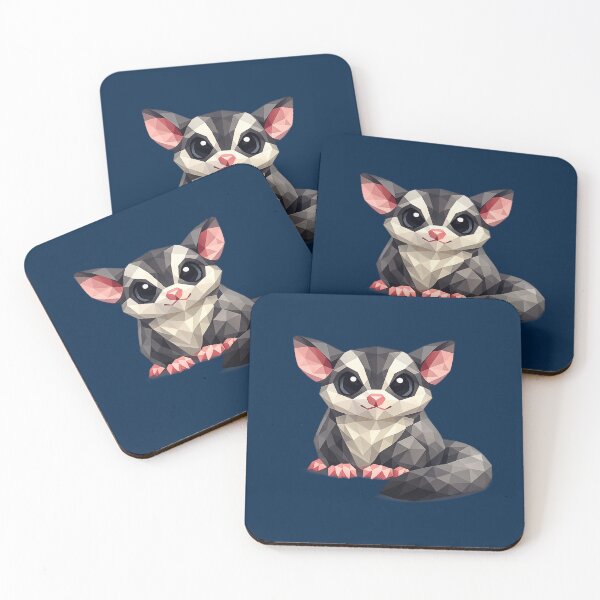 Item preview, Cute Low Poly Geometric Sugar Glider Illustration designed and sold by AndreBarnard.