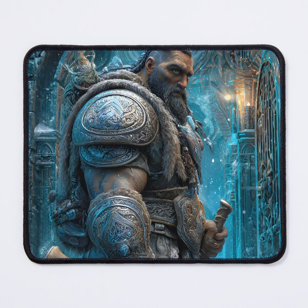 Item preview, Mighty Warrior Standing Guard in Enchanted Fortress designed and sold by Artessie.