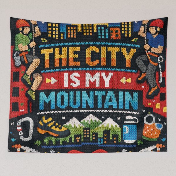 Item preview, The City Is My Mountain – Urban Climbing & Building Fair Isle Knitting Pattern designed and sold by Mauswohn.