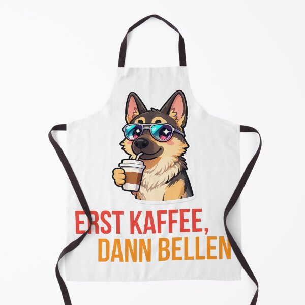 Item preview, Erst Kaffee, Dann Bellen – Süßer Schäferhund mit Sonnenbrille designed and sold by ahfas86.