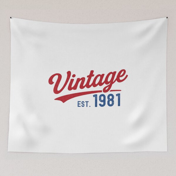 Item preview, Vintage EST. 1981 Retro Distressed Typography designed and sold by THIENVT.