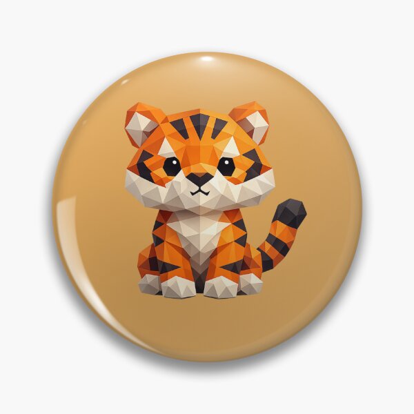 Item preview, Cute Low Poly Geometric Tiger Illustration designed and sold by AndreBarnard.