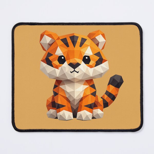 Item preview, Cute Low Poly Geometric Tiger Illustration designed and sold by AndreBarnard.