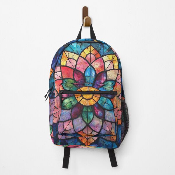 Item preview, Stained Glass Bright Colorful Inspired Mosaic Mandala Pattern designed and sold by GrinGalore.