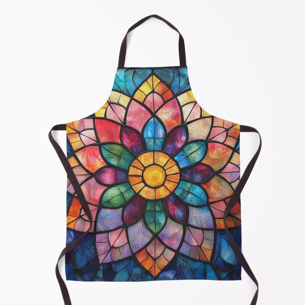 Item preview, Stained Glass Bright Colorful Inspired Mosaic Mandala Pattern designed and sold by GrinGalore.