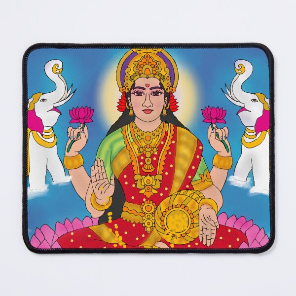 Item preview, Lakshmi Mata Divine Drawing – Spiritual Hindu Goddess Art Design designed and sold by Harshit_Digital_Arts.