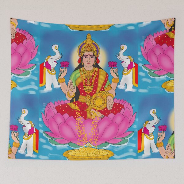 Item preview, Lakshmi Mata Divine Drawing – Spiritual Hindu Goddess Art Design designed and sold by Harshit_Digital_Arts.
