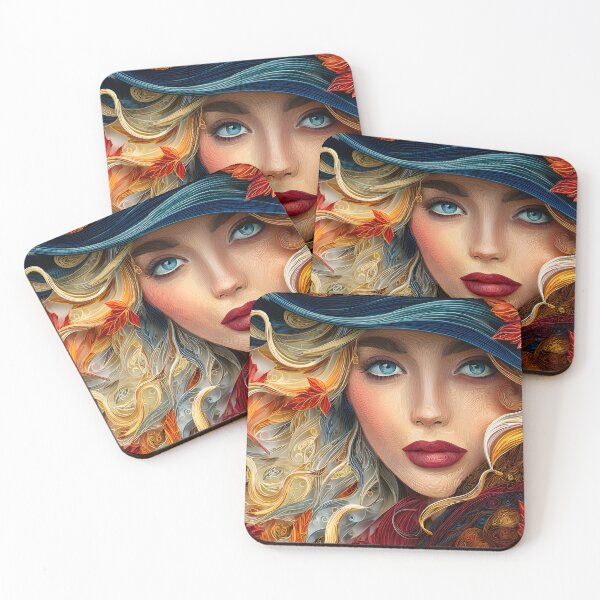 Item preview, Woman with Autumn Leaves and Artistic Flair designed and sold by Artessie.