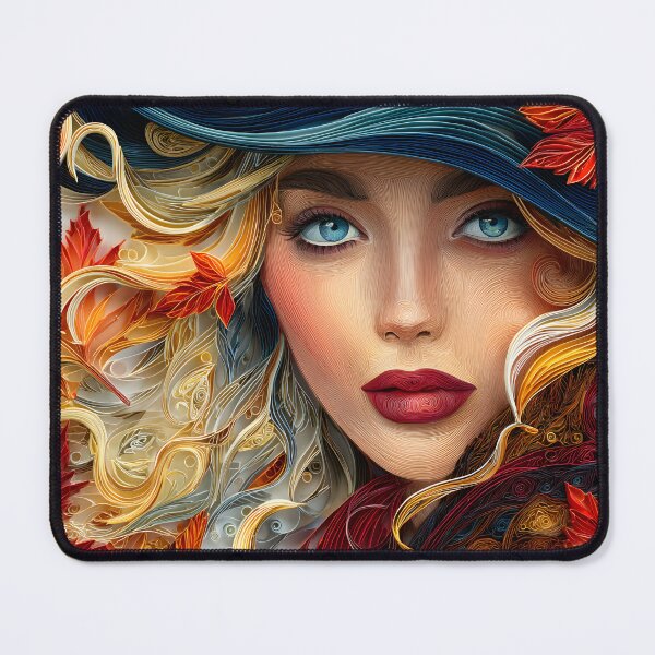Item preview, Woman with Autumn Leaves and Artistic Flair designed and sold by Artessie.