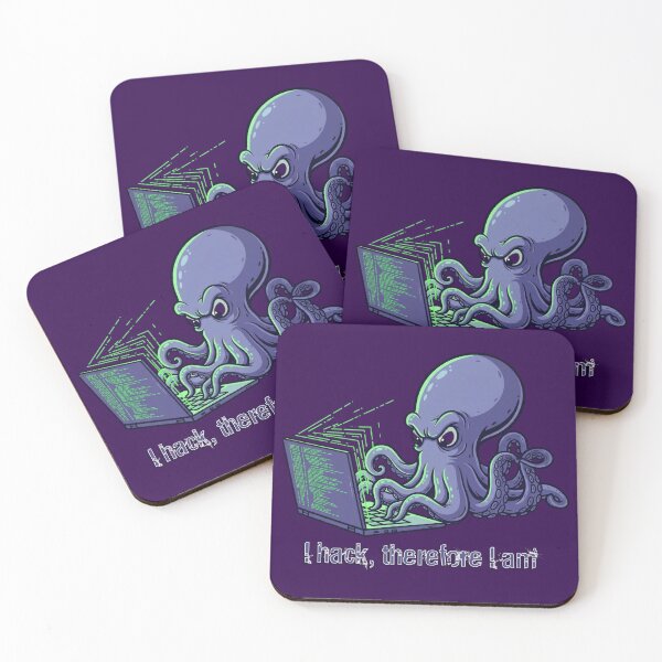 Item preview, I Hack Therefore I Am - Octopus Hacker Cyber Security Art designed and sold by Valeriia_Isaieva.