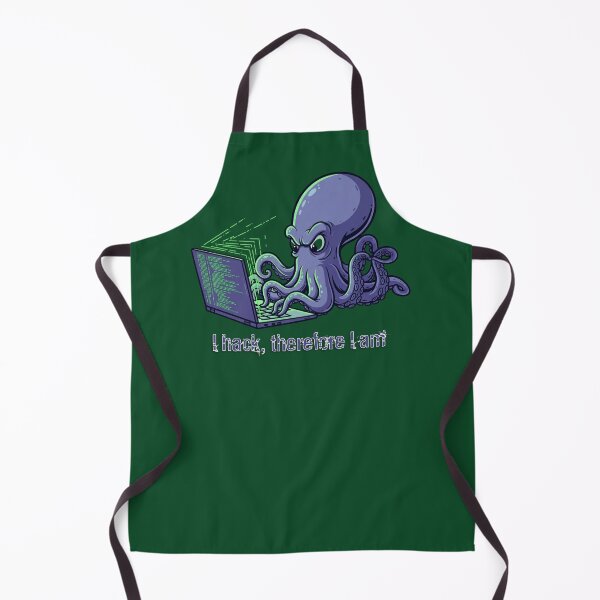 Item preview, I Hack Therefore I Am - Octopus Hacker Cyber Security Art designed and sold by Valeriia_Isaieva.